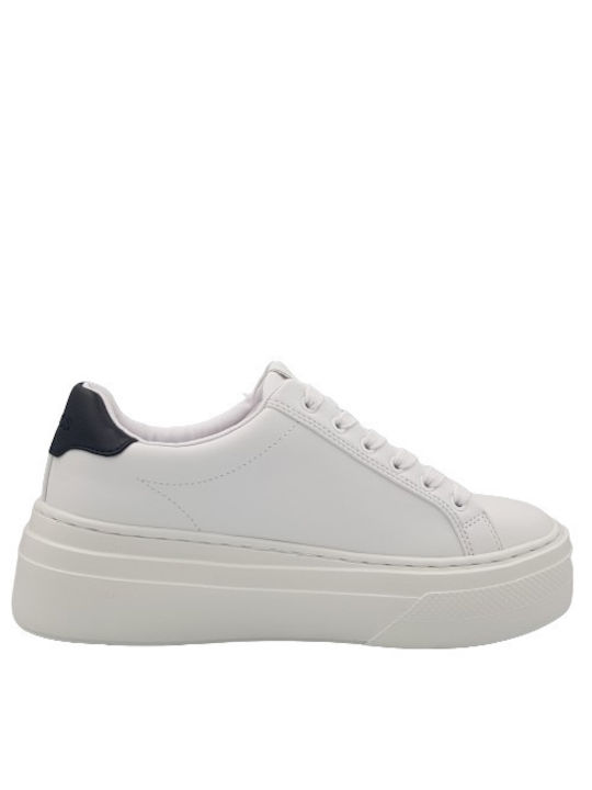 Guess Ele12 Damen Anatomisch Sneakers Weiß