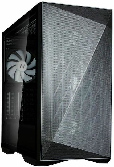Z9 Iceberg MS Gaming Midi Tower Computer Case with Side Window and RGB Lighting Black