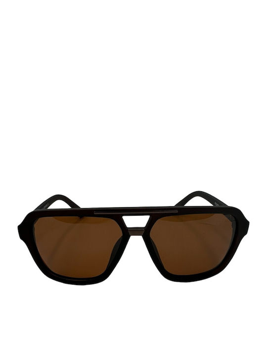 V-store Sunglasses Brown with Acetate Frame & Brown Lens V-store Sunglasses Brown with Acetate Frame & Brown Lens