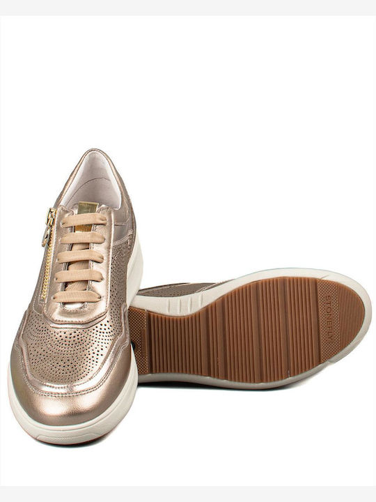 Stonefly Laminated Damen Sneakers Gold