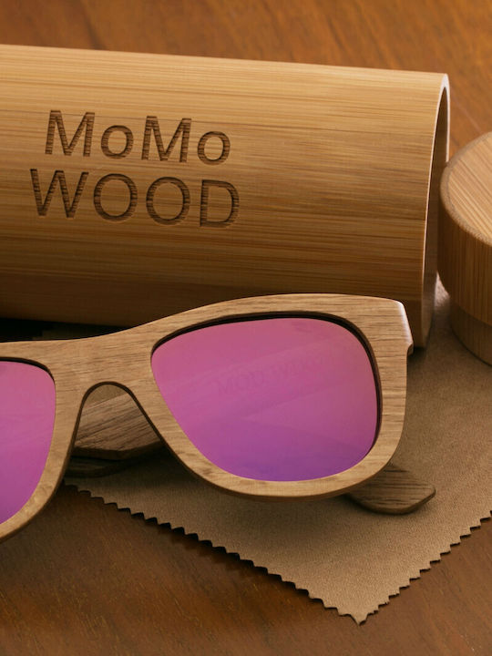 V-store Unisex Sunglasses with Beige Plastic Frame and Purple Polarized Lens WD028