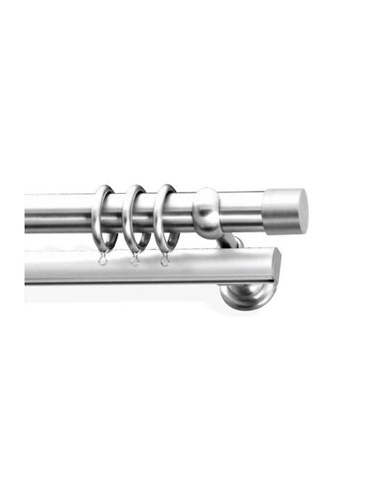 Frans Metallisch Vorhangstange Galea Einfach Φ25mm 400cm Nickel Satin