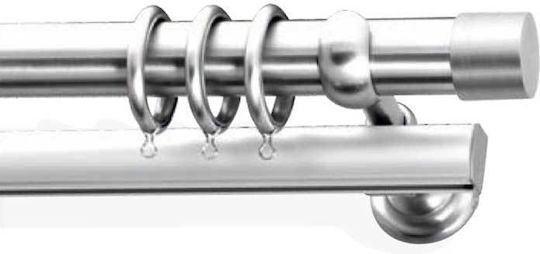 Frans Metallisch Vorhangstange Polis Einfach Φ25mm 160cm Nickel Satin