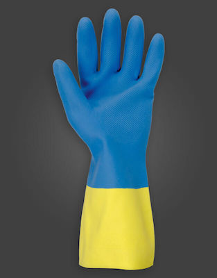 Avedo Waterproof Gloves for Work Blue Neoprene/Latex 1pcs