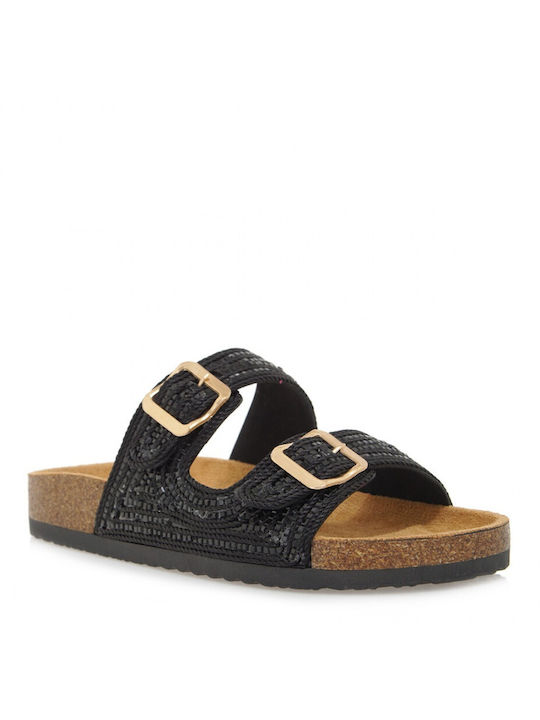 Seven Women's Flat Sandals in Black Color