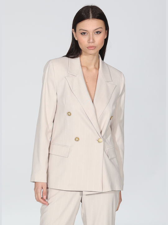 R.R. Blazer pentru femei Sacou Beige