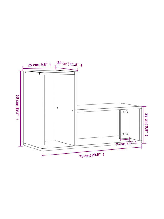 Wohnzimmer TV-Einheit Capn. Oaks L75xB30xH50cm