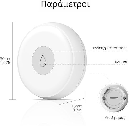MOES Wireless Battery Flood Detector ZigBee Wi-Fi