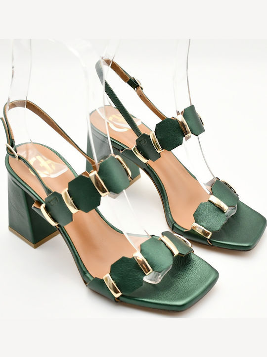 Leder Sandalen Grün