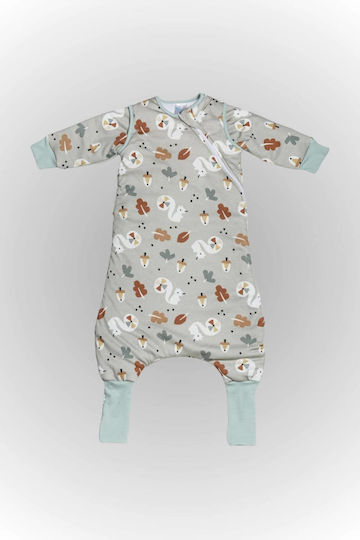 Tender Spring Sleeping Bag with Feet 1 Tog Bay Leaf Mint with Detachable Sleeves