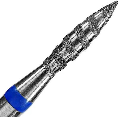 Nail Drill Diamond Cutter Bit with Flame Head Blue