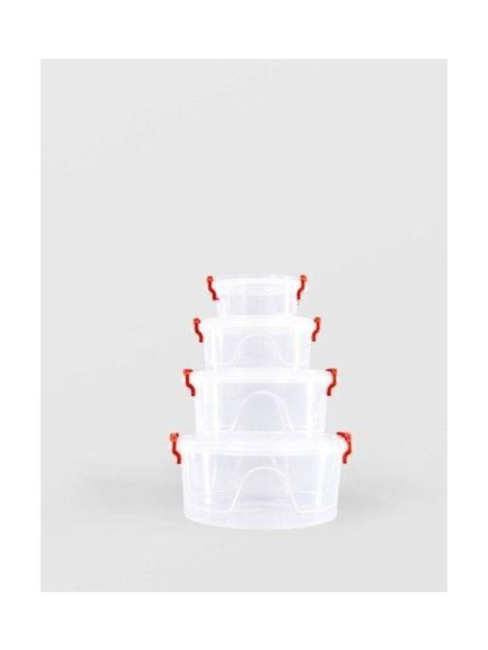 Sterk Lunchbox Kunststoff Transparent 4Stück