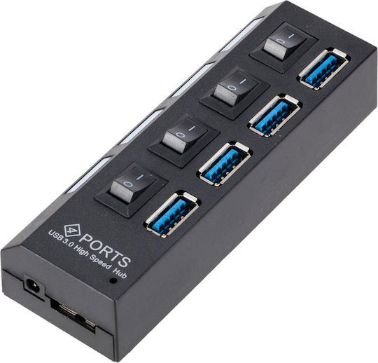 USB Хъб 4 Порта USB 3.0 с Връзка USB-A