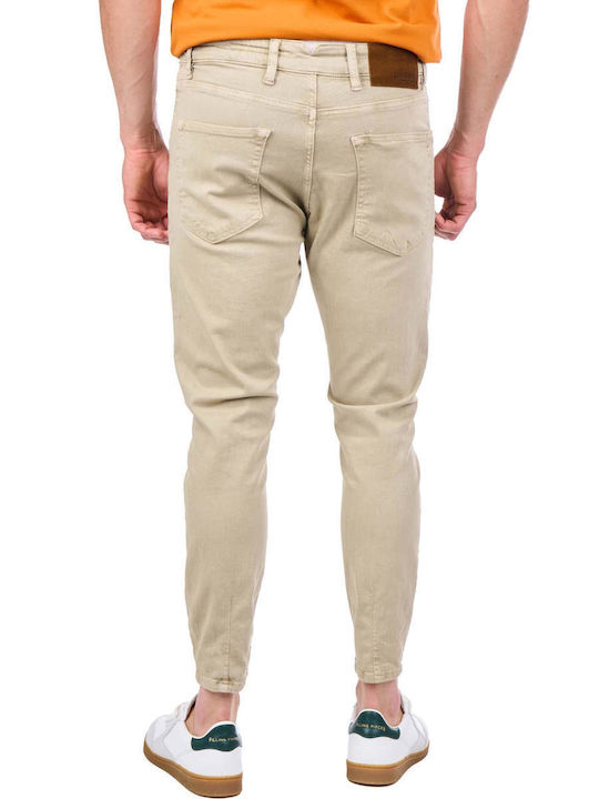 Gabba Herren Jeanshose in Tapered Linie Beige