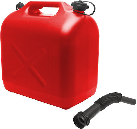Handy Double Position Fuel Container Plastic with Extension Tube 20lt Red