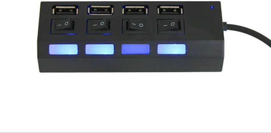 Hub 4 Θυρών USB 2.0 με σύνδεση USB-A