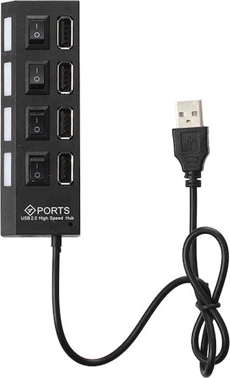 Hub 4 Θυρών USB 2.0 με σύνδεση USB-A