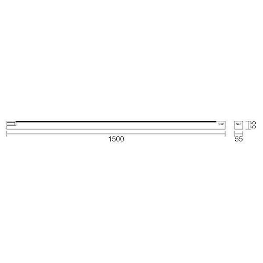 Spot Light LED Lumina liniară Lumină Plafon 60W Alb natural 150cm