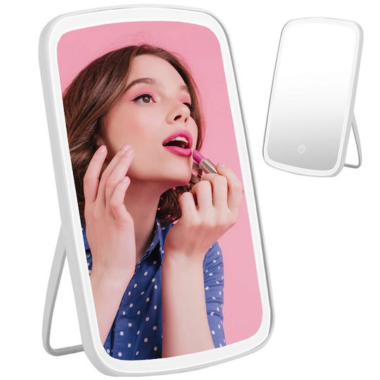 Make-up Mirror 24096 Built-in Led Lighting Micro Usb Type B Cable Charging Rectangular 24x