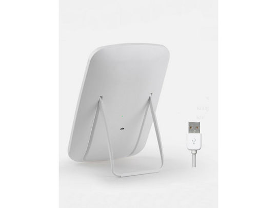 Make-up Mirror 24096 Built-in Led Lighting Micro Usb Type B Cable Charging Rectangular 24x