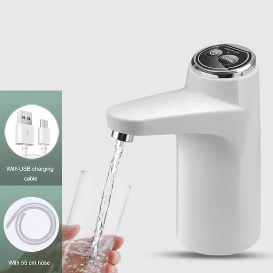 Edman Elektrische Flaschenpumpe Trinkwasserspender Touch Control Haushaltsgebrauch USB-Ladung Weiß