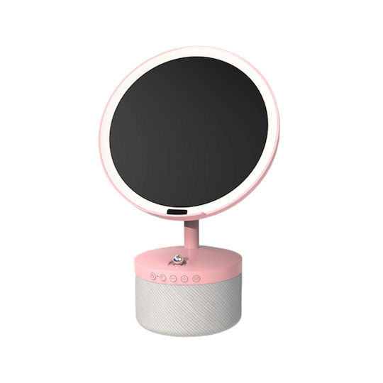 Cosmetic Mirror Led Lighting Makeup Bluetooth Speaker 15w Wireless Phone Charger 7 Rgb Colors 3 Adjustable Temperature Levels Adjustable Intensity Sensor Magnifying Glass
