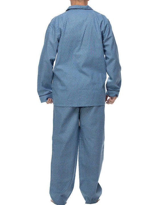 Men's Winter Pajama Pants Blue