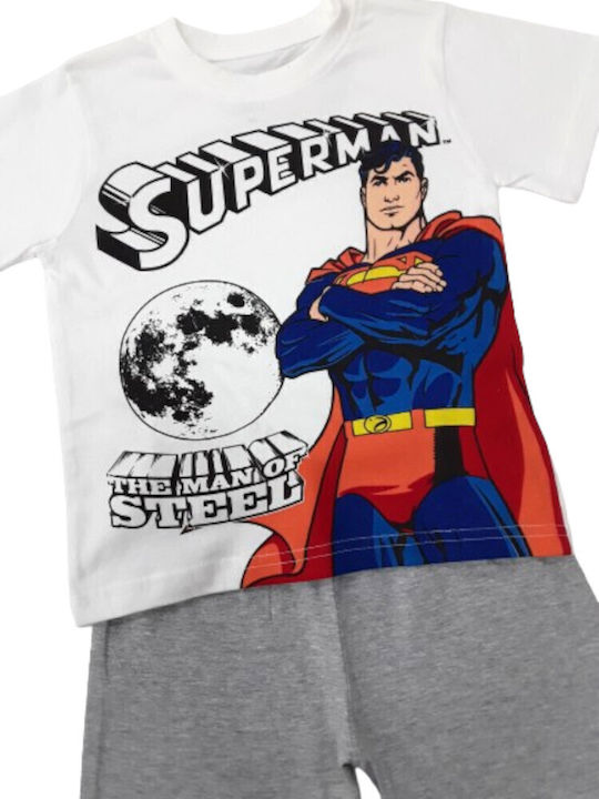 Disney Pijama pentru copii De vară Din bumbac Grey Superman