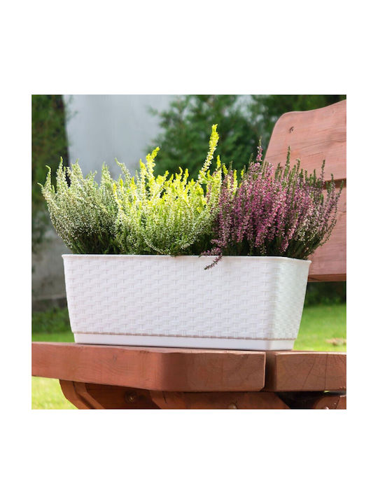 Blumenkasten Kunststoff Braun 49x17x17.5cm.