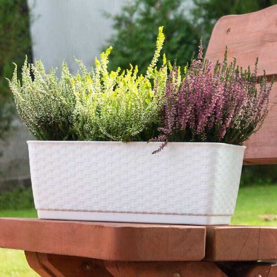 Blumenkasten Kunststoff Braun 49x17x17.5cm.