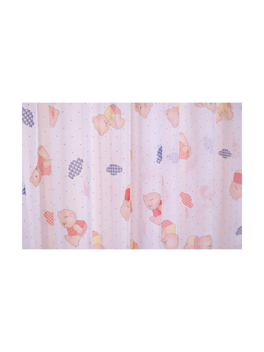 Viopros Kids Rod Pocket Curtain Bear White 678595 270x280cm