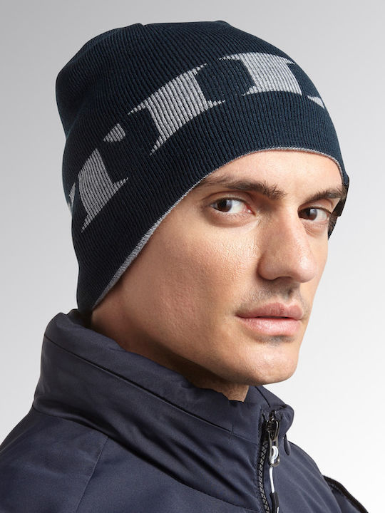 Beanie Ανδρικός Reversible Σκούφος Πλεκτός σε Μπλε χρώμα