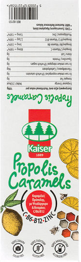 Kaiser 1889 Propolis Caramels Lozenges for Dry Cough Gluten-Free 132pcs