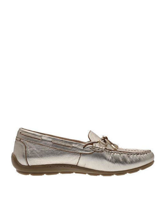 Damen Mokassins in Gold Farbe