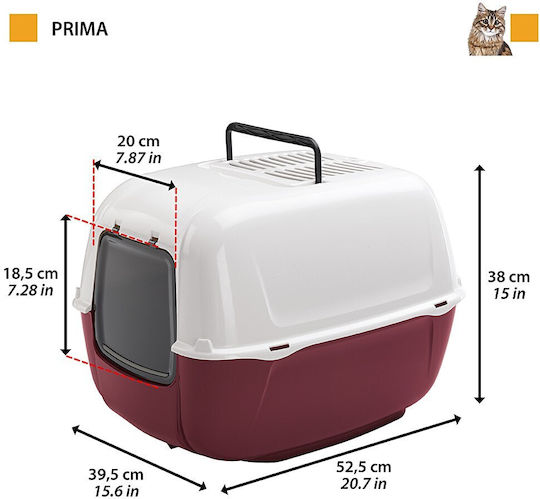 Ferplast Prima Котешка тоалетна Затворена Син Д52.5 x Ш38 x В39.5см