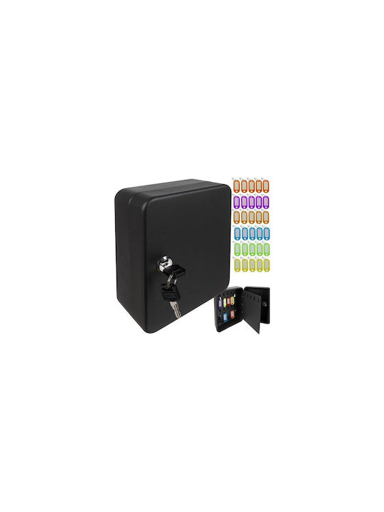 Agățătoare Chei De Perete Metalică 30 Compartimente Cu Încuietoare 20x16x7.7cm