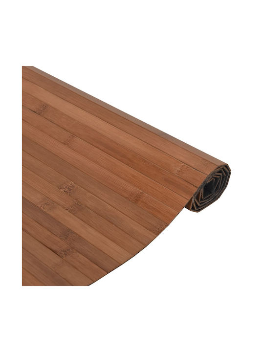 vidaXL Rutschfest Teppich Rechteckig Synthetisch,Polyester/Cotton/Leather Brown