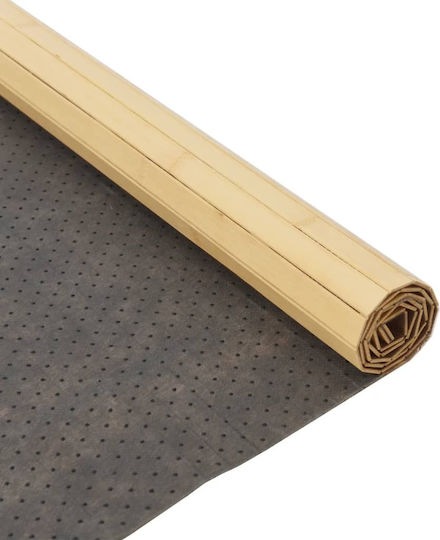 vidaXL Rutschfest Teppich Rechteckig Synthetisch,Polyester/Cotton/Leather Beige