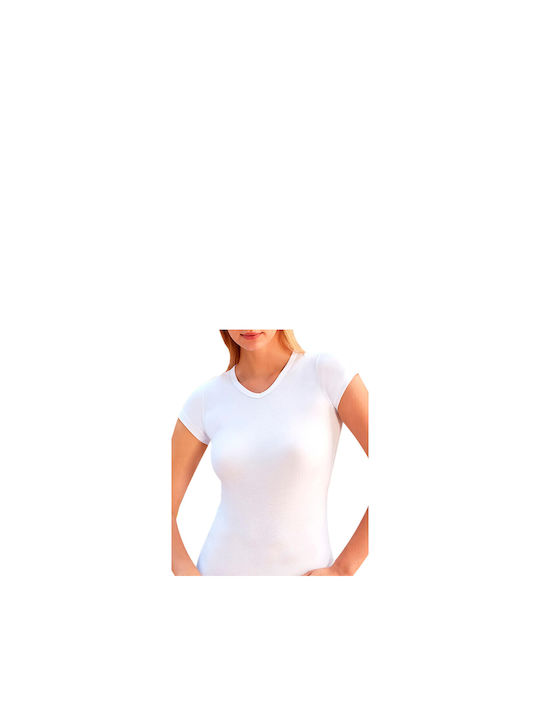 Berrak Women's T-Shirt with Spaghetti Strap White