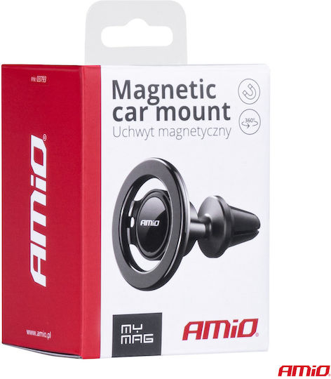 AMiO Βάση Κινητού Αυτοκινήτου με Μαγνήτη Μαύρη