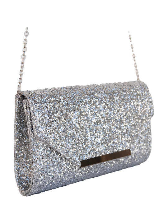Damentasche Schultertasche Silber