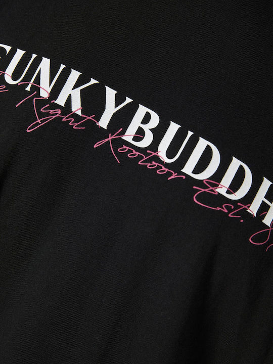 Funky Buddha Herren T-Shirt Kurzarm Schwarz