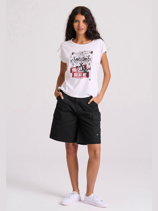 Funky Buddha Femeie Sport Tricou Alb