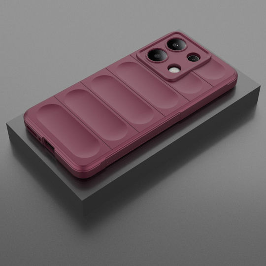 Techsuit Shield Umschlag Rückseite Silikon Burgundisch (Redmi Note 13 4G)