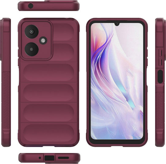 Techsuit Shield Umschlag Rückseite Silikon Rot (Xiaomi Redmi 13C, Poco M6)