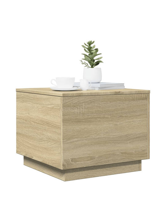 Square Side Table Wooden Sonoma Oak M50xL50xH40cm