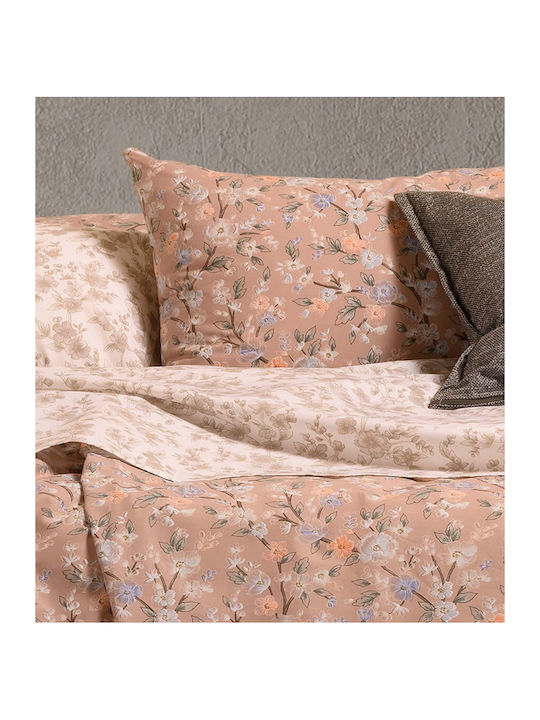 Melinen Amy Σετ Σεντόνια Διπλά με Λάστιχο 150x200+32εκ. Beige (4τμχ)