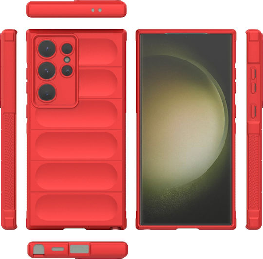 Techsuit Shield Umschlag Rückseite Silikon Rot (Galaxy S23 Ultra)