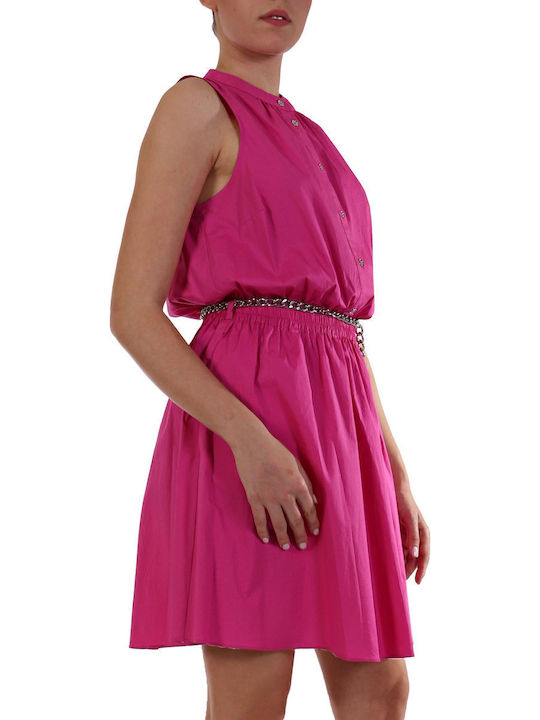 Sommer Mini Damenkleid für Hochzeit - Taufe Fuchsie