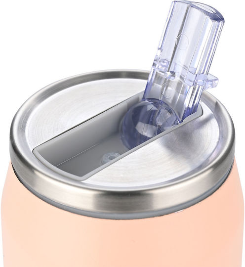 Estia Travel Cup Save the Aegean Recyclable Glass Thermos Stainless Steel / Plastic BPA Free 500ml Whimsy wonders with Straw